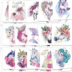 Unicorn Temporary Tattoos for Children Kids Girls(45Sheets),Konsait Great Girls Fake Stickers Waterproof Rainbow Unicorn Kids Birthday Party Favors Decorations Birthday Party Gift Bag Fillers