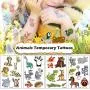Temporary Tattoos for Kids, Non-Toxic Cartoon Theme Fake Tattoos Stickers for Children Boys Girls Halloween Birthday Party Favors Supplies (Animal) Temporary Tattoos for Kids, Non-Toxic Cartoon Theme Fake Tattoos Stickers for Children Boys Girls Halloween Birthday Party Favors Supplies (Animal)
