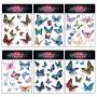 Konsait Kids Tattoos Butterfly Temporary Tattoos, Fake Tattoo Sticker for Girls Kids Women Childrens Birthday Party Bag Filler Gift Birthday Girls Party Favors, 16 Sheets