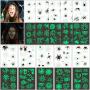 Konsait 73PCS Glow in the Dark Halloween Tattoos Kids, Luminous Tattoos, Halloween Spider Themed Sticker for Children Girls Boys for Halloween Party FavorsTrick or Treat Gift，Birthday Party Bag Filler