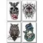 Temporary Tattoos for Men Guys & Teens Fake Tattoo Stickers (8 Large Sheets) Tattoos for Boys Biker Tattoos Rocker Transfers for Arms Shoulders Chest & Back - Body Art Tattoo Sticker Waterproof Black Temporary Tattoos for Men Guys & Teens Fake Tattoo Stickers (8 Large Sheets) Tattoos for Boys Biker Tattoos Rocker Transfers for Arms Shoulders Chest & Back - Body Art Tattoo Sticker Waterproof Black