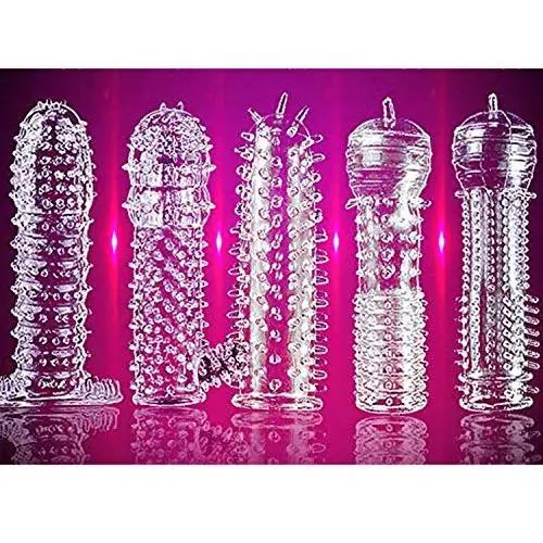 XQJYA New Soft Silicone Vibro Penis Rings Set for Men-Reusable Sleeve for Men Realistico Extender Enlargement-5pack XQJYA New Soft Silicone Vibro Penis Rings Set for Men-Reusable Sleeve for Men Realistico Extender Enlargement-5pack