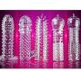 XQJYA New Soft Silicone Vibro Penis Rings Set for Men-Reusable Sleeve for Men Realistico Extender Enlargement-5pack