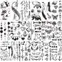 18 Sheets Fake Black Tiny Temporary Tattoos Body Stickers Hand Neck Wrist Art Fashion 18 Sheets Fake Black Tiny Temporary Tattoos Body Stickers Hand Neck Wrist Art Fashion