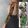 Leoars Halloween Sleeve Temporary Tattoos, Nightmare Before Christmas Large Full Arm Tattoos Sleeve, 6-Sheet Fake Nightmare Before Christmas Sleeve Tattoos for Hallo Women Men Makeup