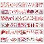 Halloween Zombie Scars Tattoos with Fake Scar Bloody Costume Makeup Halloween Decoration Terror Wound Scary Blood Injury Sticker (30 Sheets)