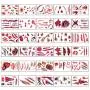 Halloween Zombie Scars Tattoos with Fake Scar Bloody Costume Makeup Halloween Decoration Terror Wound Scary Blood Injury Sticker (30 Sheets) Halloween Zombie Scars Tattoos with Fake Scar Bloody Costume Makeup Halloween Decoration Terror Wound Scary Blood Injury Sticker (30 Sheets)