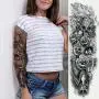 Kotbs 6 Sheets Full Arm Temporary Tattoo, Waterproof Extra Large Temporary Tattoos for Women Men Adults Black Skull Rose Body Art Tattoo Sticker Fake Tattoo Kotbs 6 Sheets Full Arm Temporary Tattoo, Waterproof Extra Large Temporary Tattoos for Women Men Adults Black Skull Rose Body Art Tattoo Sticker Fake Tattoo