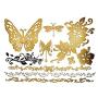 Terra Tattoos Gold Henna Temporary Tattoos - 75 Fake Metallic Tattoos