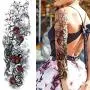 11 Sheets NEZAR Large Vine Peony Flower Rose Full Arm Temporary Tattoos For Women Realistic Skull Skeleton Fake Temporary Tattoo Sleeves Stickers Waterproof Leg Makeup Floral Blossom Tatoos Paper Eye 11 Sheets NEZAR Large Vine Peony Flower Rose Full Arm Temporary Tattoos For Women Realistic Skull Skeleton Fake Temporary Tattoo Sleeves Stickers Waterproof Leg Makeup Floral Blossom Tatoos Paper Eye
