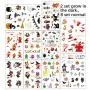 Temporary Tattoos for Kids, 150 Pack Temporary Halloween Tattoos,Including Glow in The Dark Children Tattoos Halloween,2(Glow in The Dark)+8(Normal) Safe Makeup for Kids