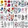 42 Sheets Temporary Tattoos for Men and Women,Fake Tattoo Body Art Sticker 42 Sheets Temporary Tattoos for Men and Women,Fake Tattoo Body Art Sticker