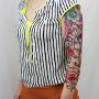 Leoars 4 Sheets Large Arm Temporary Tattoos and 4 Sheets Full Arm Sleeve Tattoo Sticker, Big Peacock Lotus Rose Fake Tattoos Sleeve Body Art for Women Men