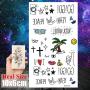 COKTAK 8 Pieces/Lot Small Sexy Lips Leaf Black Cartoon Temporary Tattoo For Kids Cute Star Children Tattoo Sticker Infinity Love Women Body Finger Art Waterproof Tatoos Girls Diamonds