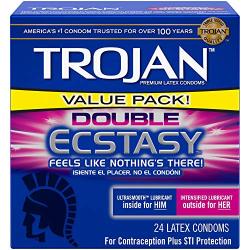 Trojan Condoms Double Ecstasy Lubricated