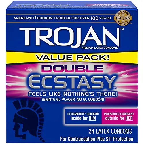 Trojan Condoms Double Ecstasy Lubricated