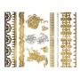 Terra Tattoos Gold Henna Temporary Tattoos - 75 Fake Metallic Tattoos