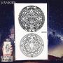 12 Pieces/Lot Mens Fashion Moon Temporary Tattoos Round Totem Fun Sun Wave Magic Tatoos Women Triangle Forest Tattoo Stickers Cover Custom Paste 10x6CM