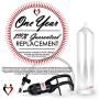 LeLuv Vacuum Penis Pump EasyOp Z-Grip Natural Male Enhancement Bundle with 3 Cylinder Seal Sizes of Sleeves