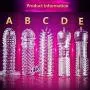 IEnkidu Reusable Condom Sheath Ribbed Stimulate Ejaculation Delay Penis Sleeve Sex Toys (5pcs) IEnkidu Reusable Condom Sheath Ribbed Stimulate Ejaculation Delay Penis Sleeve Sex Toys (5pcs)