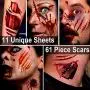 Zombie Makeup,Halloween Makeup,11 Unique Sheets,Fake Blood,Scar Tattoo,Halloween Tattoos Fake Blood Makeup Vampire Makeup, Enjoy Halloween Makeup Kit Zombie Tattoos,11 Sheets,61 Pics Fake Scars Cuts Zombie Makeup,Halloween Makeup,11 Unique Sheets,Fake Blood,Scar Tattoo,Halloween Tattoos Fake Blood Makeup Vampire Makeup, Enjoy Halloween Makeup Kit Zombie Tattoos,11 Sheets,61 Pics Fake Scars Cuts