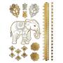 Terra Tattoos Metallic Henna Temporary Tattoos - 75 Gold Temp Tattoos