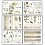 Terra Tattoos Small Temporary Tattoos - 125 Black Gold Tattoos Terra Tattoos Small Temporary Tattoos - 125 Black Gold Tattoos