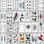 Temporary Tattoos for Women Tattoo Sticker Hand Neck Wrist Fashion Art Body Removable Tattoos Waterproofing 30 Sheets (style3) Temporary Tattoos for Women Tattoo Sticker Hand Neck Wrist Fashion Art Body Removable Tattoos Waterproofing 30 Sheets (style3)