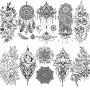 VANTATY 10 Sheets Beautiful Indian Black Henna Temporary Tattoos For Women Mandala Flower DreamCatcher Tattoo Stickers For Girls Body Art Arm Drawings Lace Fake Jewels Tatoo Pendants. VANTATY 10 Sheets Beautiful Indian Black Henna Temporary Tattoos For Women Mandala Flower DreamCatcher Tattoo Stickers For Girls Body Art Arm Drawings Lace Fake Jewels Tatoo Pendants.