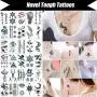 120 Sheets Fake Tattoos Temporary Tattoo Stickers for Women Men Girls Kids Tiny Black Flower Word Sexy Temp Tattoos Small Body Art Decal Designs for Face Hand Neck Wrist Arm Back Chest Decorations 120 Sheets Fake Tattoos Temporary Tattoo Stickers for Women Men Girls Kids Tiny Black Flower Word Sexy Temp Tattoos Small Body Art Decal Designs for Face Hand Neck Wrist Arm Back Chest Decorations