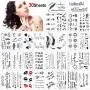 Konsait Temporary Tattoos for Adult Men Women Kids(30 Sheets), Waterproof Temporary Tattoo Fake Tattoos Body Art Sticker Hand Neck Wrist Cover Up Set Konsait Temporary Tattoos for Adult Men Women Kids(30 Sheets), Waterproof Temporary Tattoo Fake Tattoos Body Art Sticker Hand Neck Wrist Cover Up Set