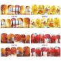 Fall Nail Art Stickers Halloween Thanksgiving Nail Art Accessories Decals 12 Sheets Maple Leaves Water Transfer Autumn Nail Stickers for Women Girls Fingernail Toenail Decoration Manicure Tips Tattoos