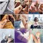 Jacknb Temporary Tattoo Kit Freehand Ink Semi Permanent Tattoo Jagua Gel 40 Pcs Free Tattoo Stencils DIY Tattoos Fake Freckles Temp Tattoos for Women Kids Men - Full Kit 4 Bottles