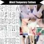 120 Sheets Fake Tattoos Temporary Tattoo Stickers for Women Men Girls Kids Tiny Black Flower Word Sexy Temp Tattoos Small Body Art Decal Designs for Face Hand Neck Wrist Arm Back Chest Decorations 120 Sheets Fake Tattoos Temporary Tattoo Stickers for Women Men Girls Kids Tiny Black Flower Word Sexy Temp Tattoos Small Body Art Decal Designs for Face Hand Neck Wrist Arm Back Chest Decorations