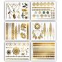 Terra Tattoos Temporary Metallic Tattoos - 75 Gold Tattoos