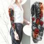 Kotbs 6 Sheets Full Arm Temporary Tattoo, Waterproof Extra Large Temporary Tattoos for Women Men Adults Black Skull Rose Body Art Tattoo Sticker Fake Tattoo