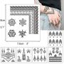 20 Sheets Black Mandala Temporary Tattoo, Rose Henna Flower Design Petal Leaf Sketch Words Fake Tattoo Sticker for Cool Women Lady Girls, Body Art on Back of hand Finger Arm Clavicle Waterproof