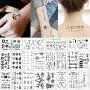 20 Sheets Fake Black Tiny Temporary Tattoo Body Sticker Hand Neck Wrist Art Fashion 20 Sheets Fake Black Tiny Temporary Tattoo Body Sticker Hand Neck Wrist Art Fashion