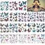 18 Sheets Butterfly Temporary Tattoos Stickers 3D Colorful Waterproof, Body Art Tattoo Stickers for Kids Girls or Women Hand/Neck/Wrist Art Fashion 18 Sheets Butterfly Temporary Tattoos Stickers 3D Colorful Waterproof, Body Art Tattoo Stickers for Kids Girls or Women Hand/Neck/Wrist Art Fashion