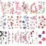 30 Sheets Watercolor Flowers Temporary Tattoos Stickers for Women Girls and Kids 30 Sheets Watercolor Flowers Temporary Tattoos Stickers for Women Girls and Kids