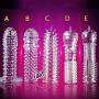 sandywident 5pcs Adult Sex Fun Elastic Rubber Reusable Condoms Adult Couples Toy Sex Extender Products Condom Sex Massager(Please Choose a Size)(Multi-Color,ABCDE)
