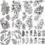 22 Sheets Large 3D Flowers Temporary Tattoos Stickers for Women, Including 10 Sheets Large Black Rose Peony Flowers, Waterproof Fake Tattoos Body Art Arm Sketch Tattoo Stickers for Women, Girls Beauty 22 Sheets Large 3D Flowers Temporary Tattoos Stickers for Women, Including 10 Sheets Large Black Rose Peony Flowers, Waterproof Fake Tattoos Body Art Arm Sketch Tattoo Stickers for Women, Girls Beauty