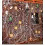 LessMo 326g Halloween Spider Web Decor, 60 Extra Fake Spiders White Cotton Cobweb, Large Size Cover 1400 Sqft, Super Stretchy, Reusable, for Haunted House Halloween Party Indoor and Outdoor