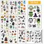 150PCS Halloween Temporary Tattoos for Kids, Halloween Decorations Party Makeup Pumpkin 12 sheets Waterproof Kids Tattoos Halloween Stickers Boys Girls Trick or Treat Party Favor
