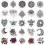 Ooopsi 40 Pieces Black Henna Temporary Tattoo Stickers for Women Girls - Lace Indian Mehndi Body Tattoo Sticker for Adults for Arm Leg Hand Ooopsi 40 Pieces Black Henna Temporary Tattoo Stickers for Women Girls - Lace Indian Mehndi Body Tattoo Sticker for Adults for Arm Leg Hand