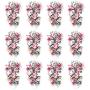 Leoars Halloween Temporary Tattoos, 12-Sheet Fake Skull Rose Tattoos Flower Half Arm Sleeve Tattoo Stickers for Adults Men Women Girls Kids Halloween Parties Supplies