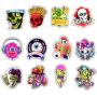 Vinyl Horror Stickers 50 Pcs Scary Stickers Pack Horror Decals Stoner Stickers for Laptop Ipad Car Luggages Water Bottle Helmet
