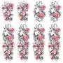 Leoars Halloween Temporary Tattoos, 4-Sheet Rose Flower Full Arm Sleeve Tattoos and 4-Sheet Fake Skull Rose Half Arm Tattoos Stickers for Men Women Girls Makeup Leoars Halloween Temporary Tattoos, 4-Sheet Rose Flower Full Arm Sleeve Tattoos and 4-Sheet Fake Skull Rose Half Arm Tattoos Stickers for Men Women Girls Makeup