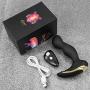 Anal Toy Vibrating Prostate Massager with 6 Novelty Left-Right Hitting Mode and 6 Stimulation Frequency for Anus Play, Utimi Bead Butt Plug P-spot Vibrator with Remote for Male Couple Rechargeable