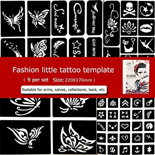 Airbrush Tattoo Stencil Kit Durable Body-Painting Alphabet Temporary Tattoo Template Body Art Drawing Stencil for Henna Tattoos,Body Glitter Tattoos,Face Painting (118pcs/pack) Airbrush Tattoo Stencil Kit Durable Body-Painting Alphabet Temporary Tattoo Template Body Art Drawing Stencil for Henna Tattoos,Body Glitter Tattoos,Face Painting (118pcs/pack)
